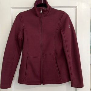 Spyder Endure Full Zip Mid-Weight Core Sweater Jacket - Medium - Burgundy